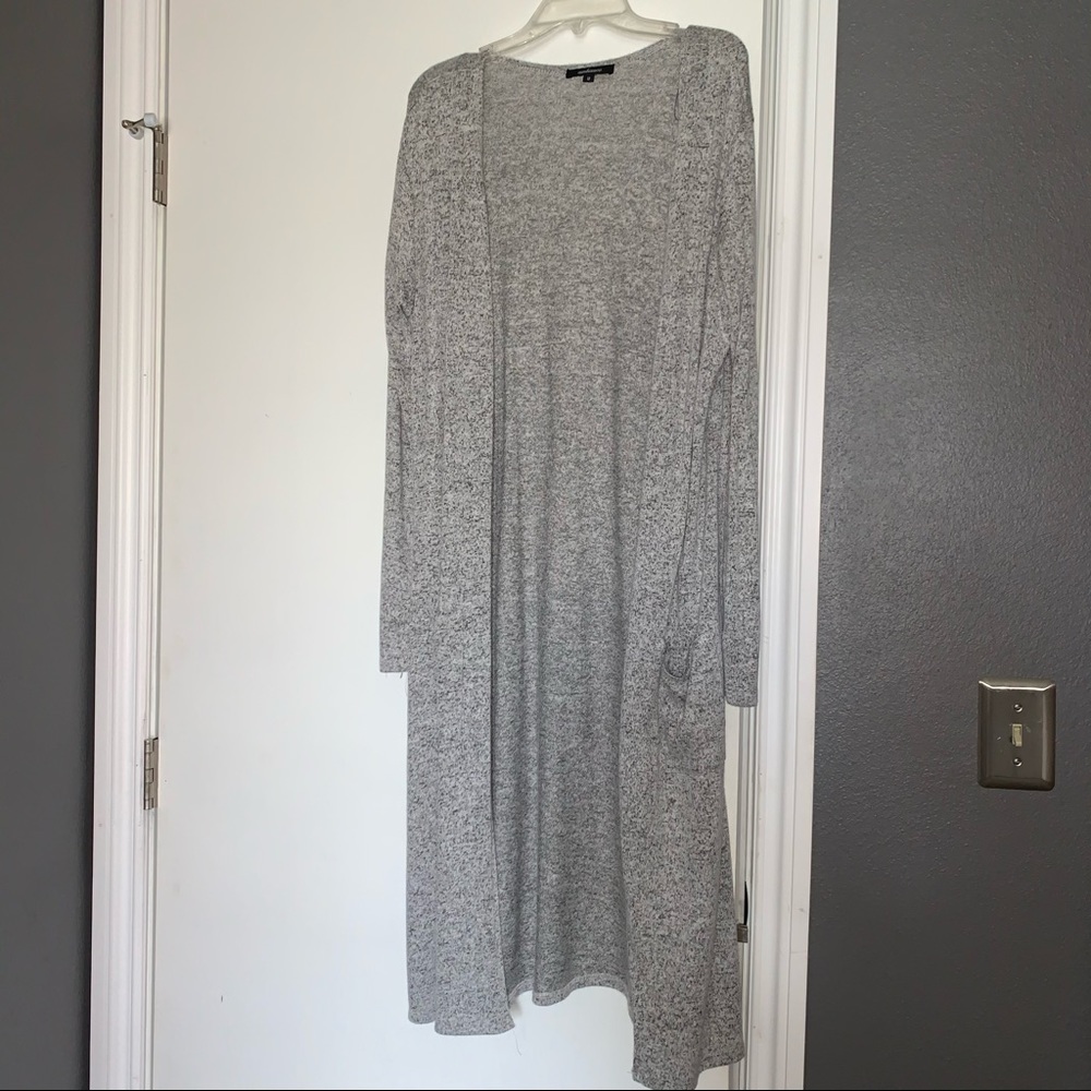 Long gray sweater